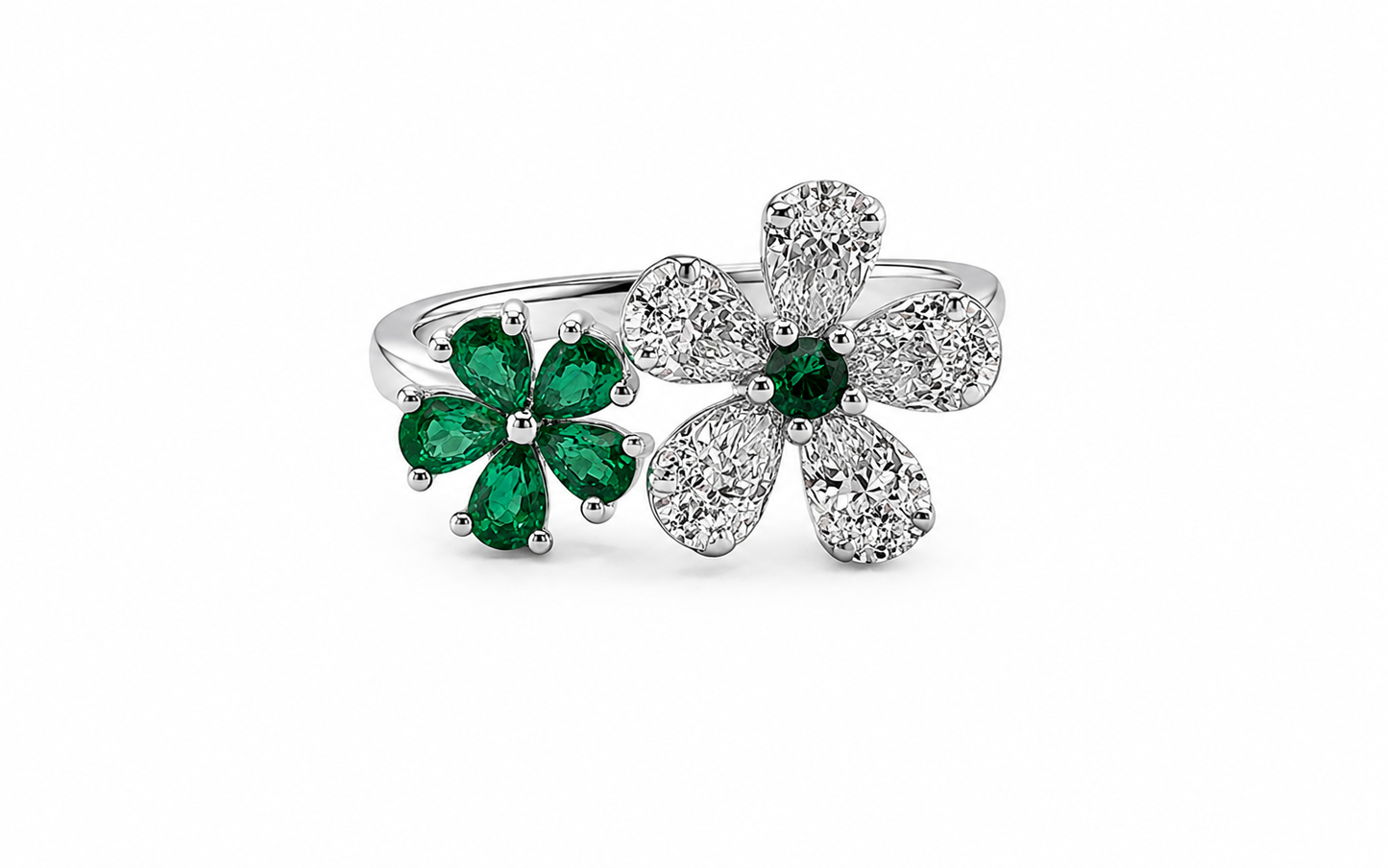 Emerald Fleur Ring