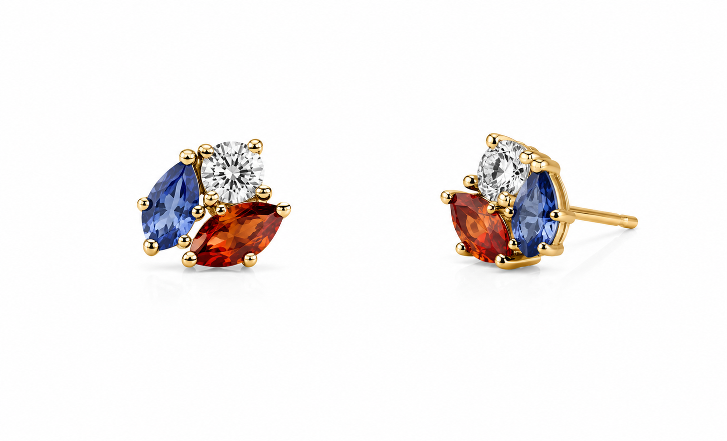 Multi Color Cluster Studs