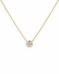 Georgian Set Diamond Solitaire Necklace