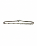 Round Natural Tennis Bracelet in 14K White Gold by Alexandra Mann Jewelry