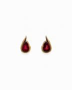 Ruby Teardrop Studs in 14K Gold by Alexandra Mann Jewelry