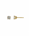0.60ct Natural Diamond Studs in 14K Yellow Gold by Alexandra Mann Jewelry