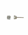 1.5ct Natural Diamond Studs in 14K White Gold by Alexandra Mann Jewelry