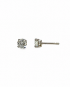 1.5ct Natural Diamond Studs in 14K White Gold by Alexandra Mann Jewelry