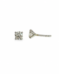 1ct Natural Diamond Martini Studs in 14K White Gold by Alexandra Mann Jewelry