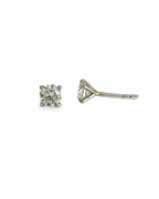 1ct Natural Diamond Martini Studs in 14K White Gold by Alexandra Mann Jewelry