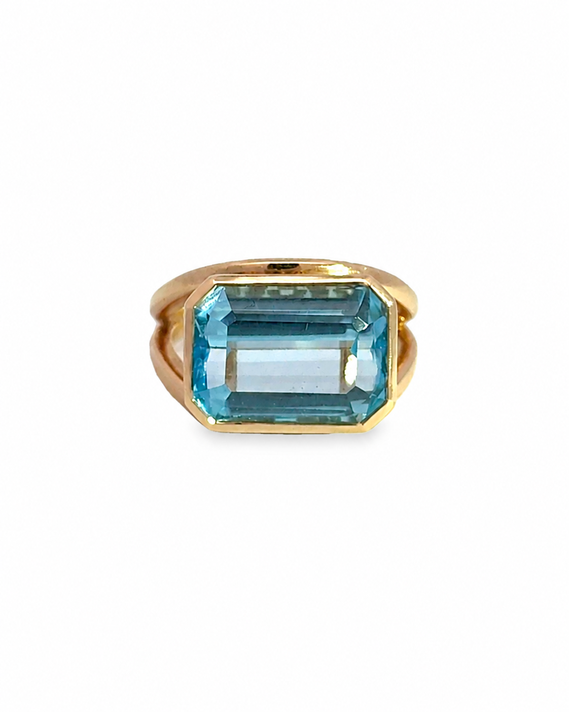Blue Topaz Cocktail Ring in 14K Gold by Alexandra Mann Jewelry