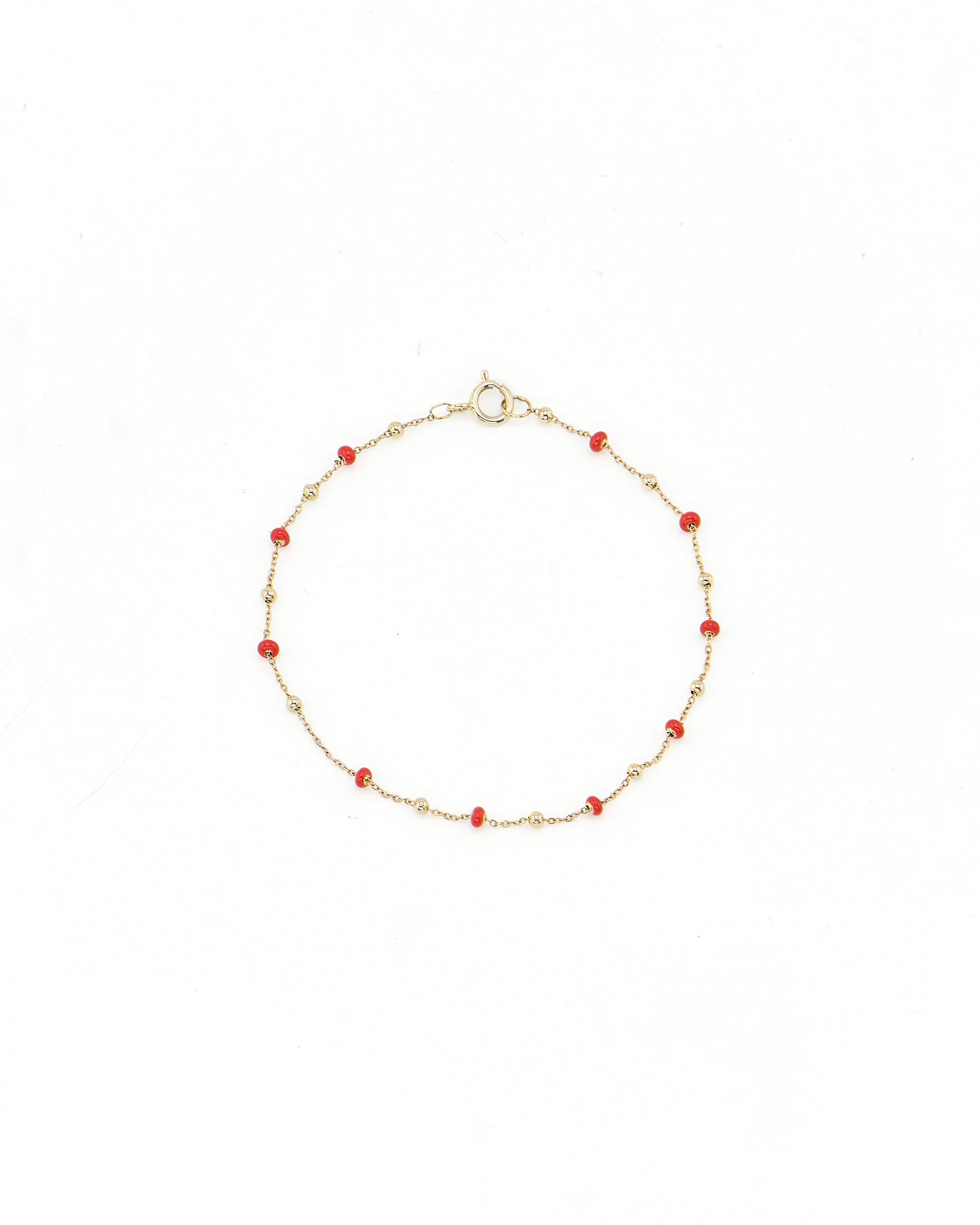 Colored and Gold Bead Bracelet