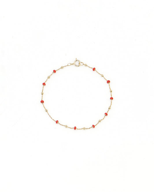 Colored and Gold Bead Bracelet