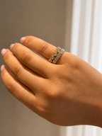 Emerald Bezel Eternity Band