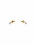Diamond Gold Bead Crawler Stud