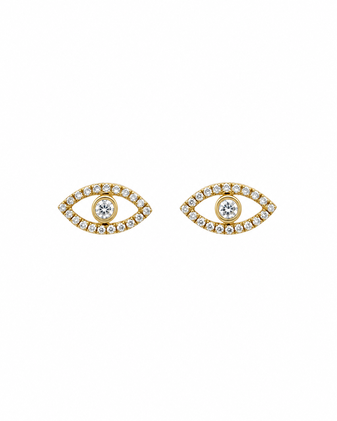 Diamond Evil Eye Studs