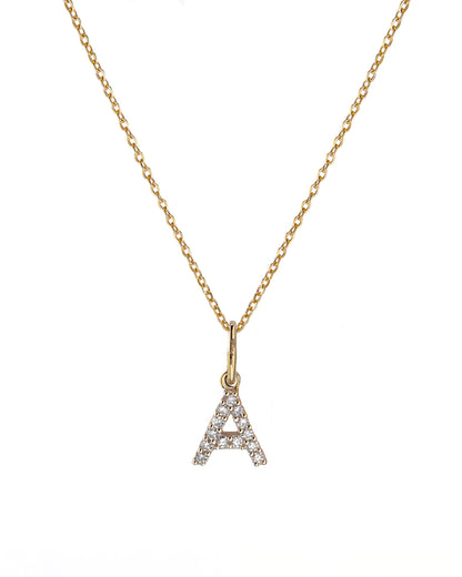 Diamond Initial Pendant Necklace