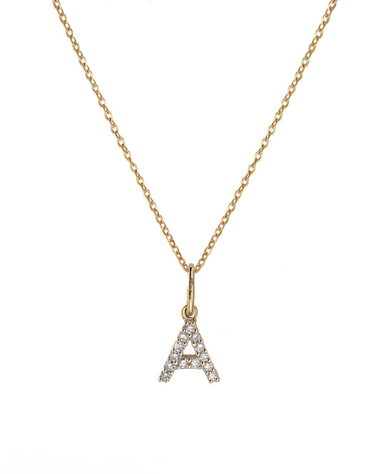 Diamond Initial Pendant Necklace
