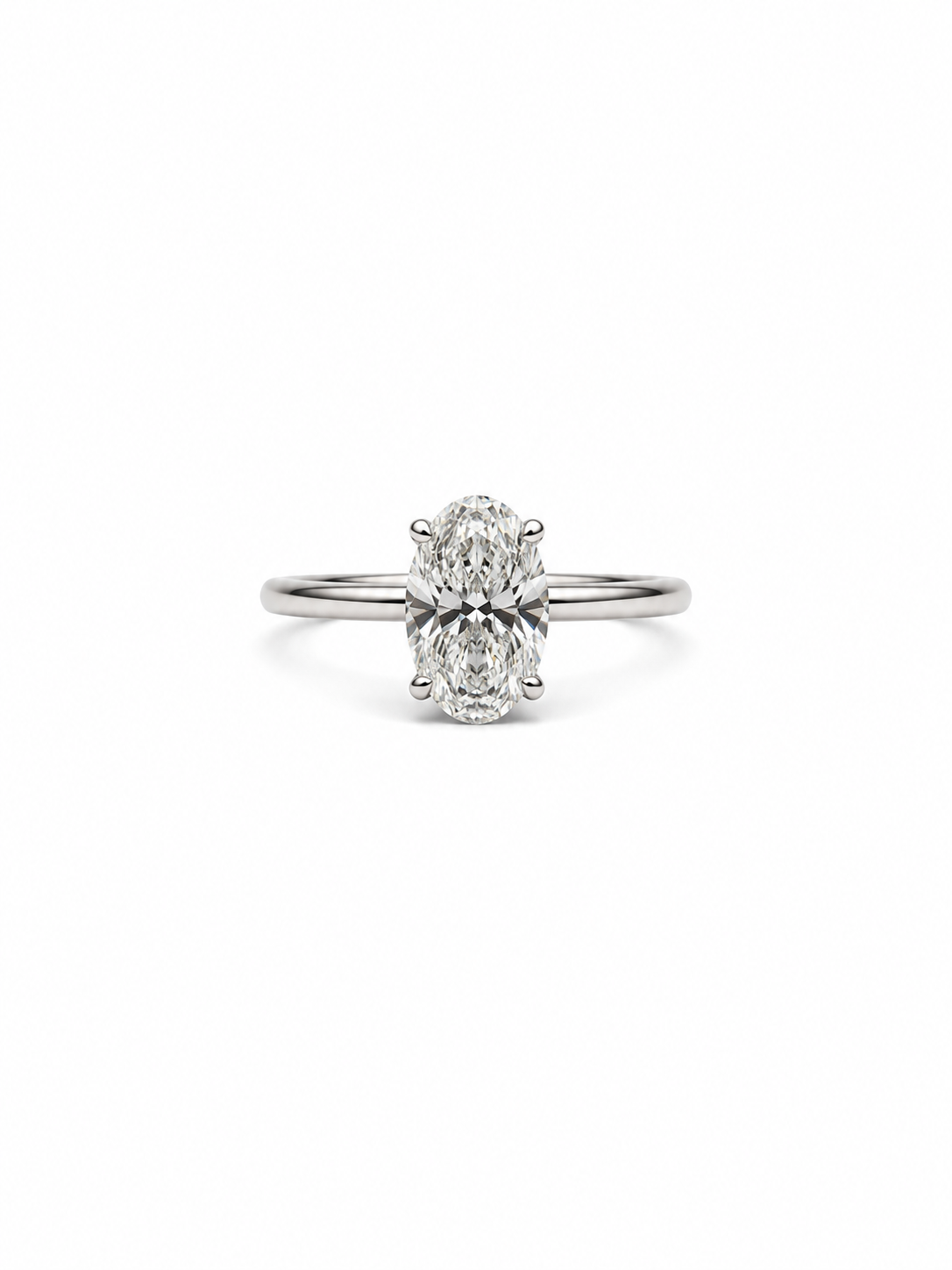 1.5ct Natural Oval Engagement Ring