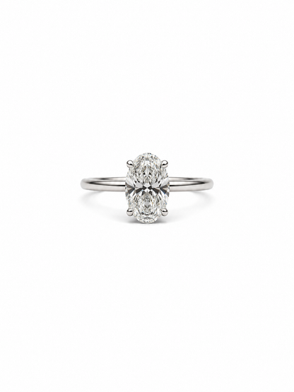 1.5ct Natural Oval Engagement Ring