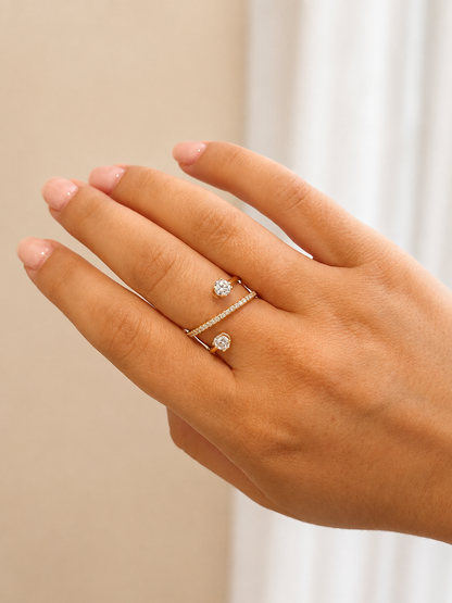 Diamond Spiral Ring