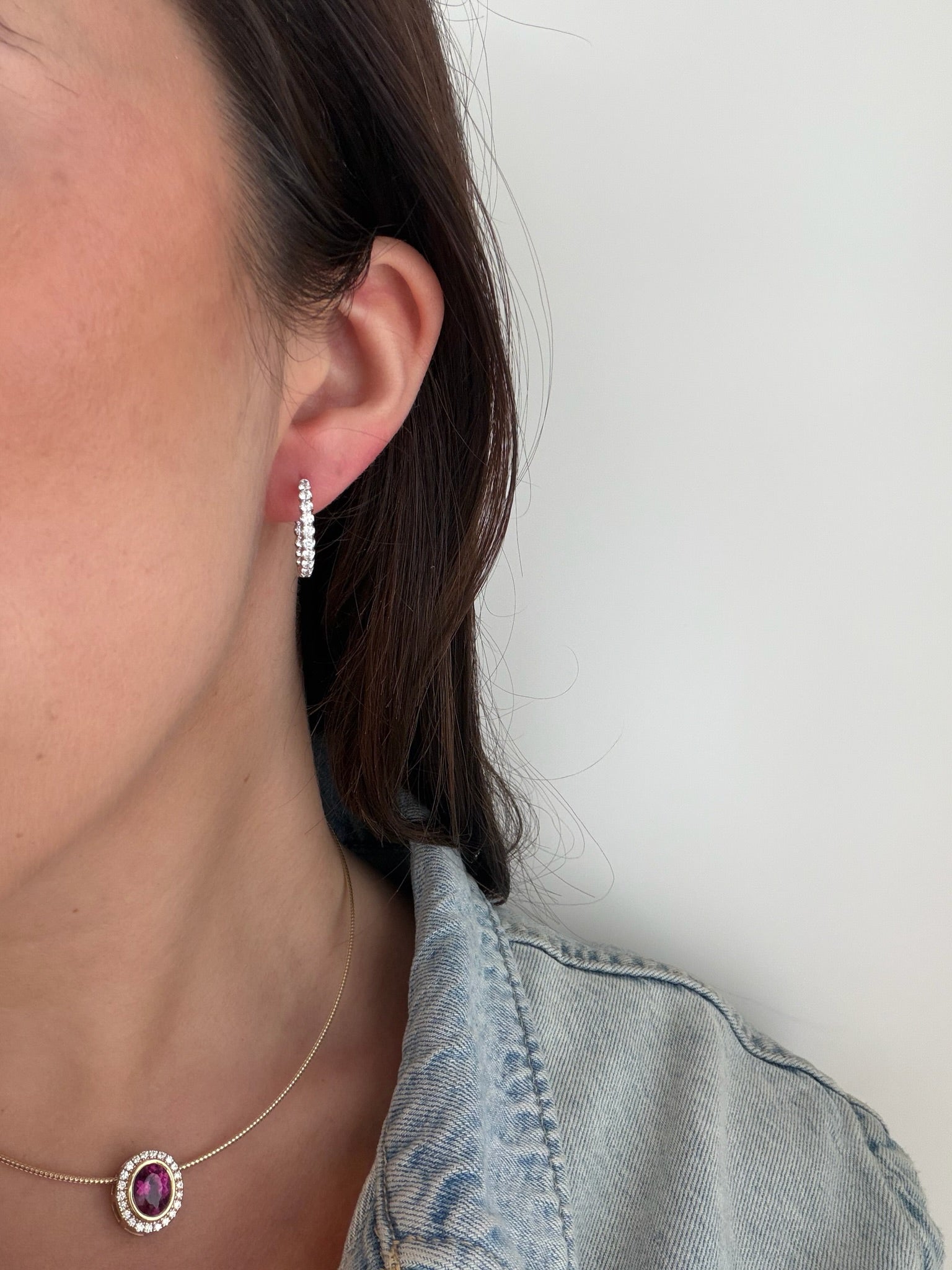 Lab Diamond Eternity Hoops