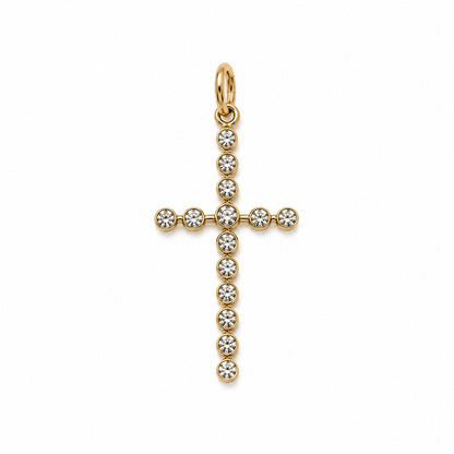 Diamond Bezel Cross Pendant