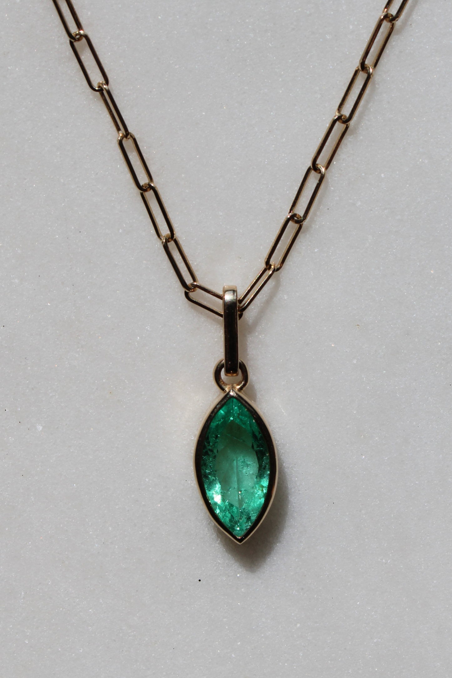 Emerald Bezel Pendant