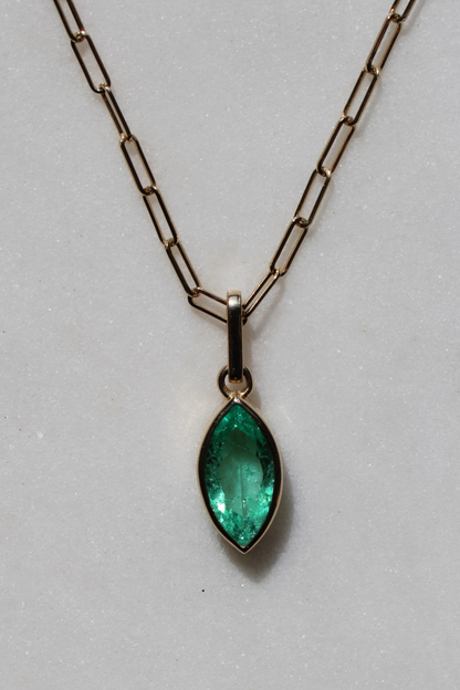 Emerald Bezel Pendant
