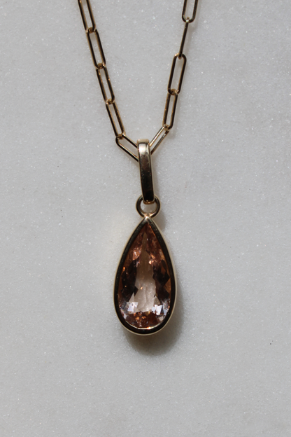 Morganite Bezel Pendant
