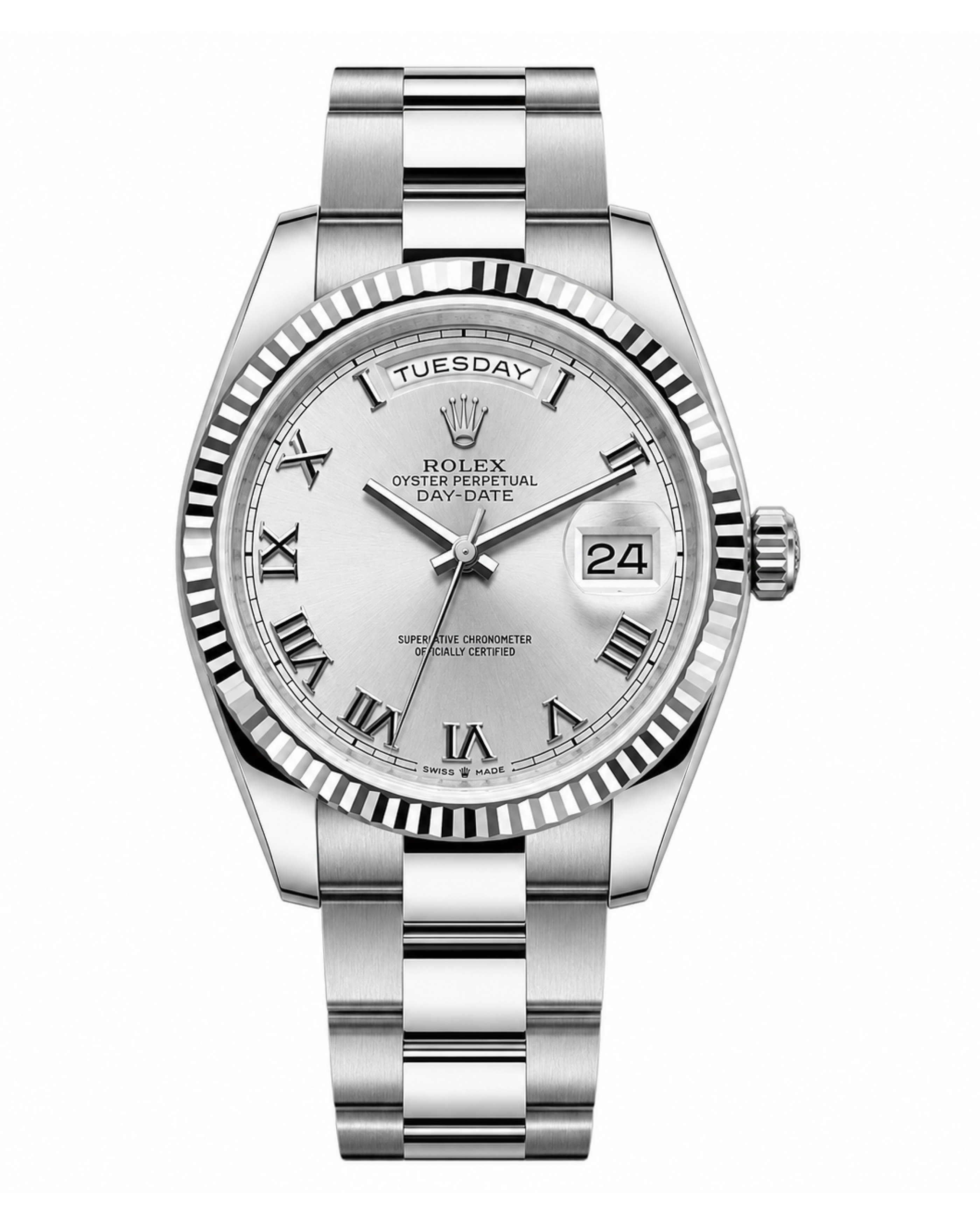 Rolex President Solid 18k White Gold