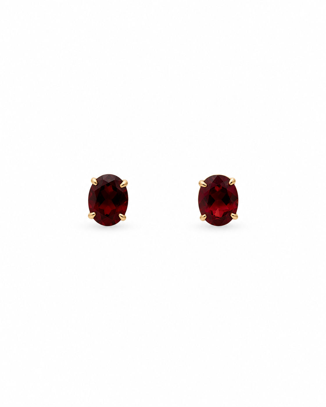 Vintage Oval Garnet Studs