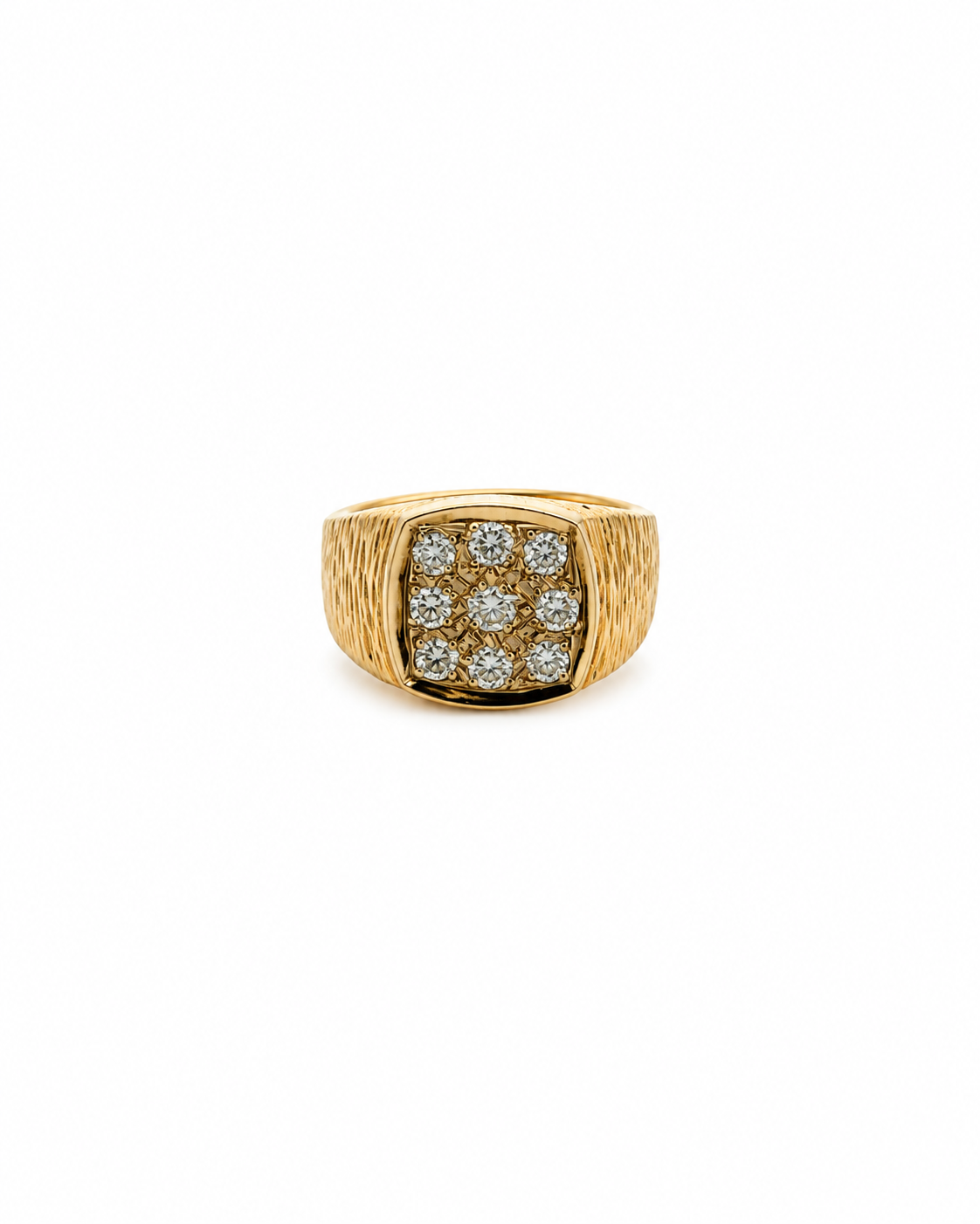Vintage men's diamond cluster signet ring by Alexandra Mann Jewelry