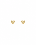 Diamond Cut Heart Flat Back Studs