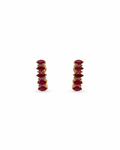 Vintage Marquise Ruby and Diamond Earrings