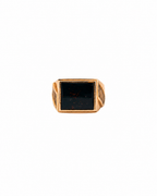 Vintage men's bloodstone signet ring in gold by Alexandra Mann Jewelry