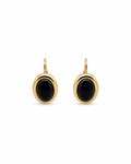 Vintage Black Onyx Hook Earrings
