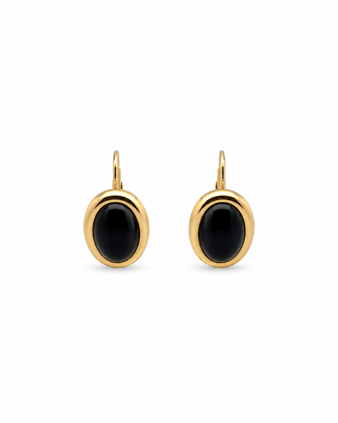 Vintage Black Onyx Hook Earrings