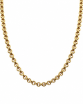 Vintage yellow gold double rolo link chain necklace by Alexandra Mann Jewelry
