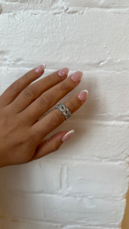 Vintage Braid Diamond Ring