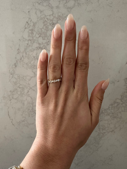 Mixed Baguette And Round Eternity Ring