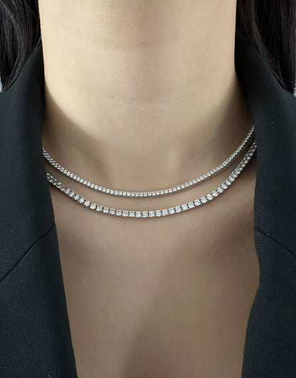 Classic Diamond Tennis Necklace