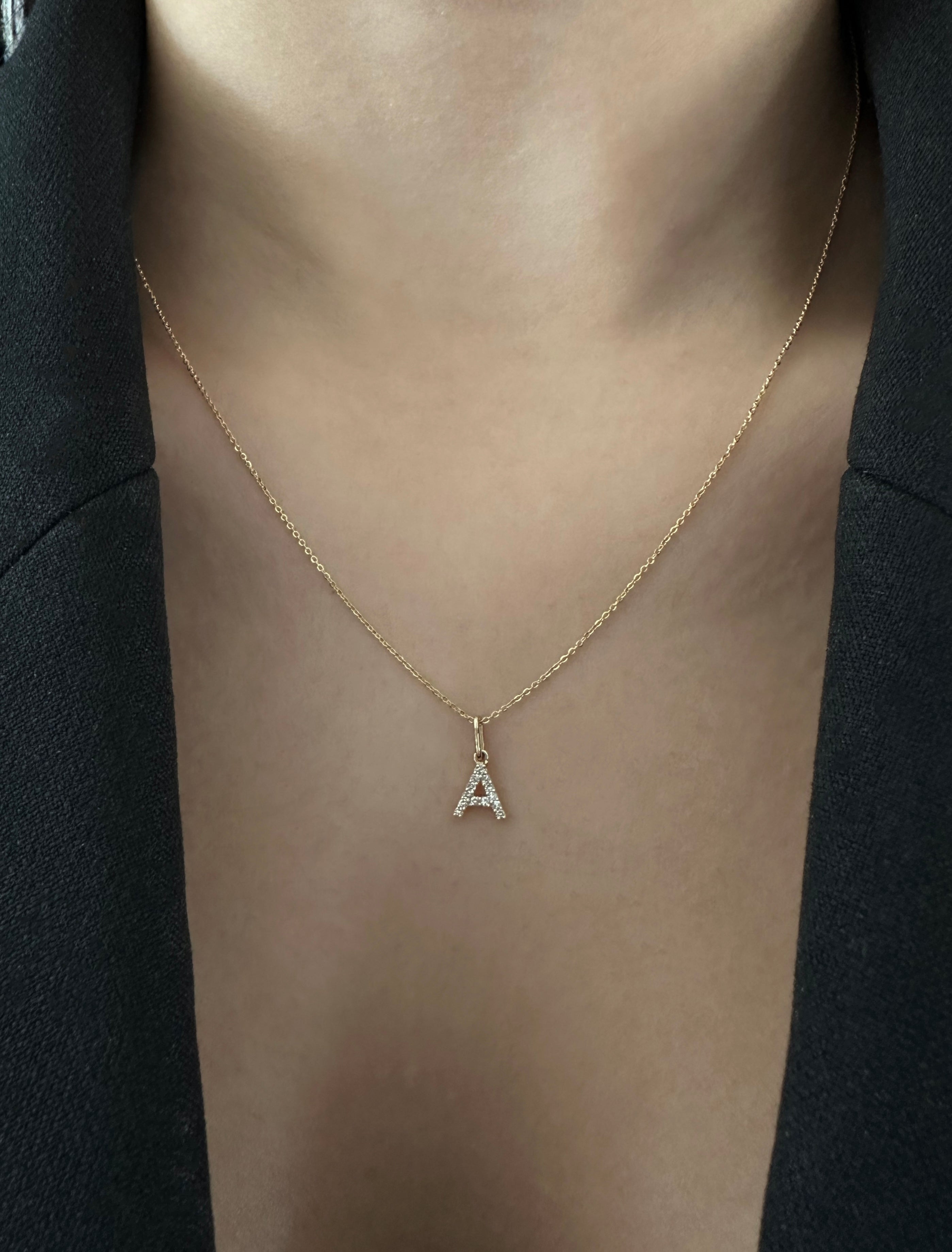 Diamond Initial Pendant Necklace