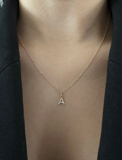 Diamond Initial Pendant Necklace