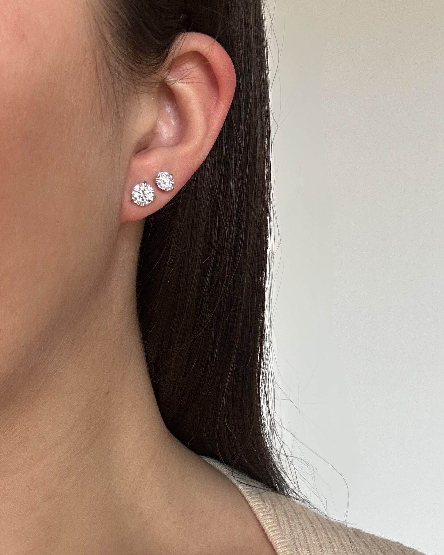Martini Setting Diamond Studs