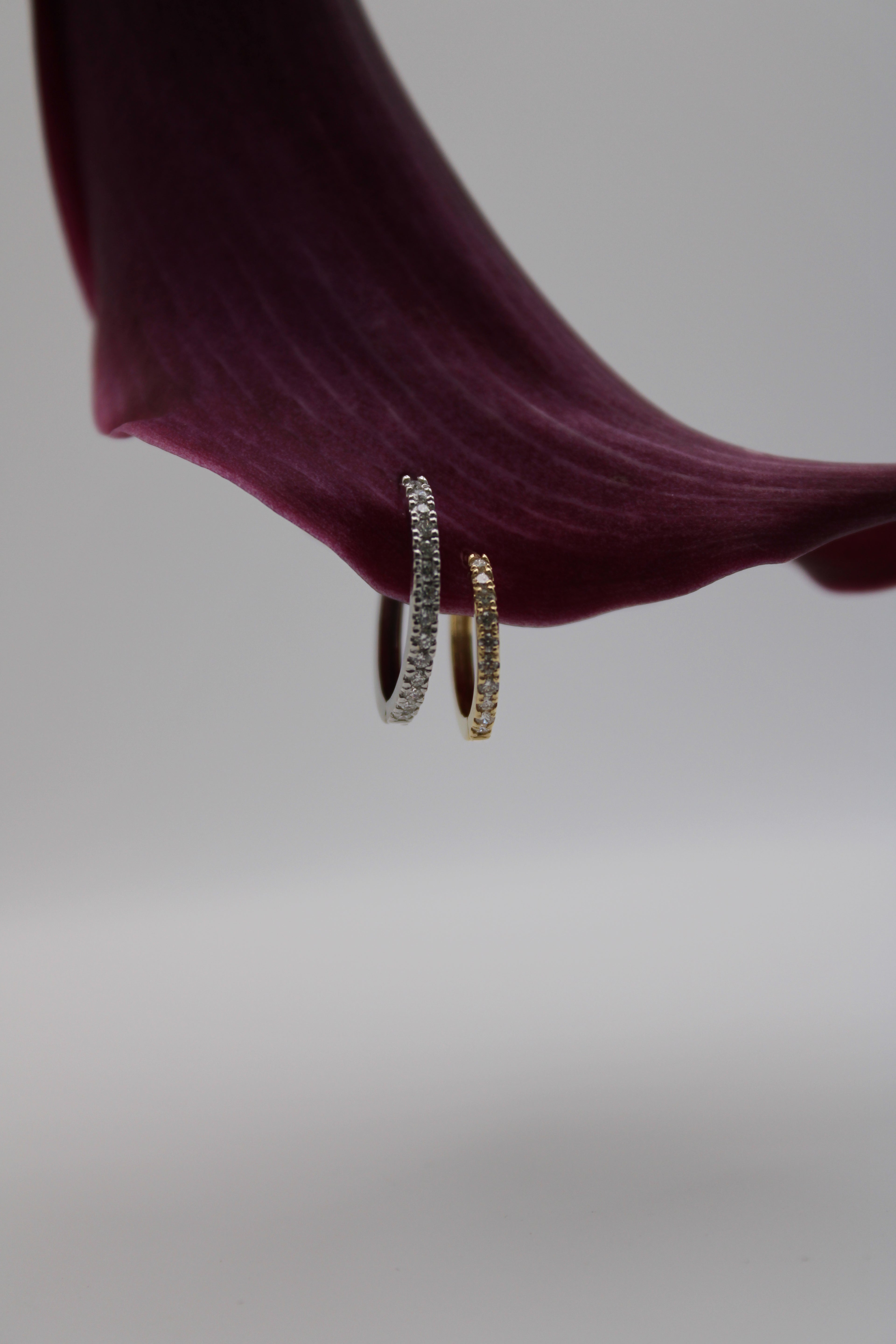 Pave Huggie Hoops