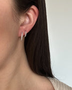 Pave Huggie Hoops