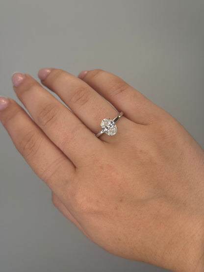 1.5ct Natural Oval Engagement Ring