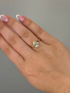 Pear Shaped Bezel Set Solitaire Engagment Ring