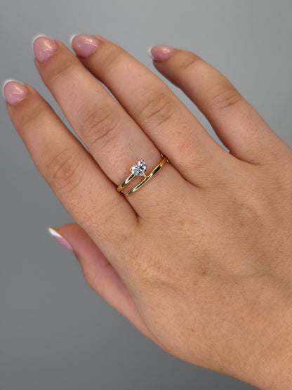 Diamond Heart Wrap Ring