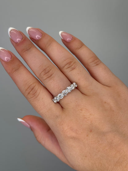 Round Diamond Half Eternity Band
