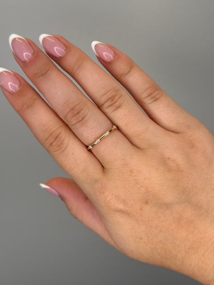 Spaced Diamond Ring