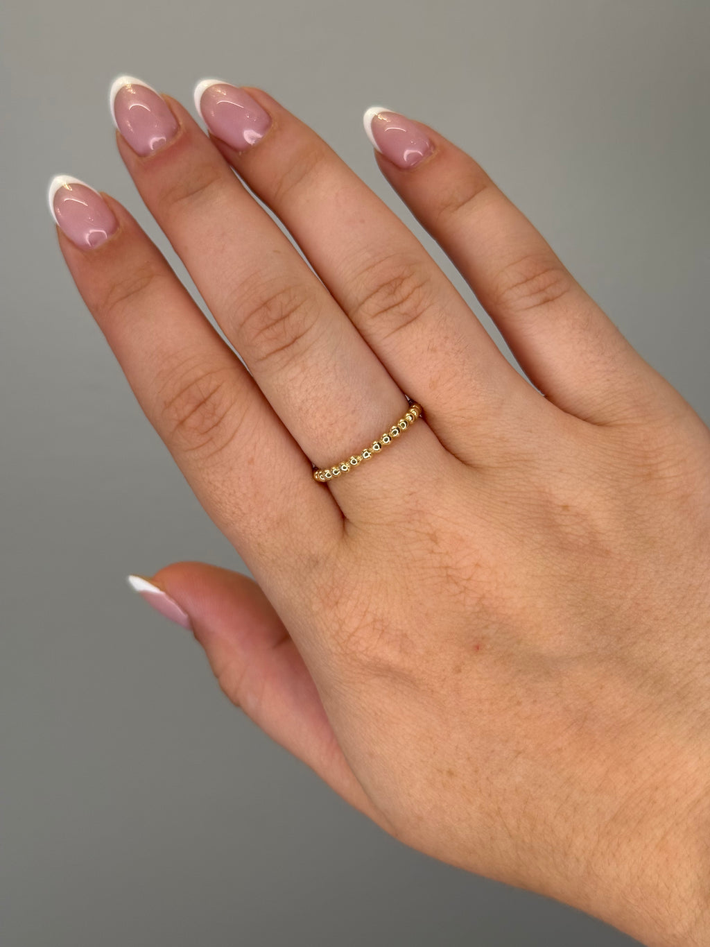 Gold Bead Stacker Ring