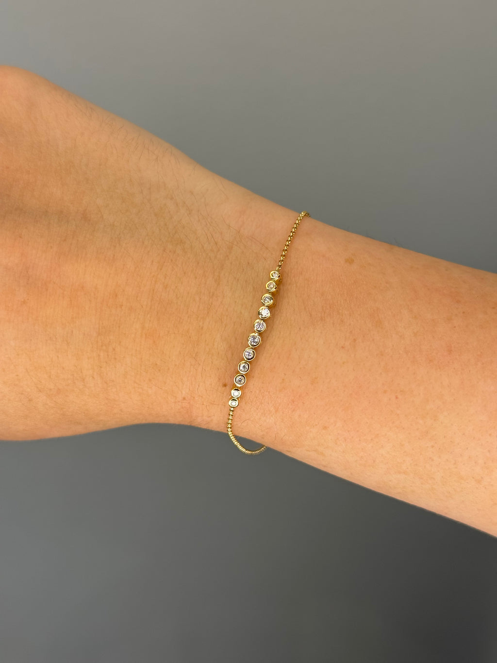 Mini Halfway Bezel Tennis Bracelet
